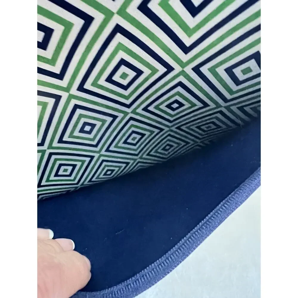JONATHAN ADLER Laptop Sleeve Case RETRO GEOMETRIC Padded Green Blue